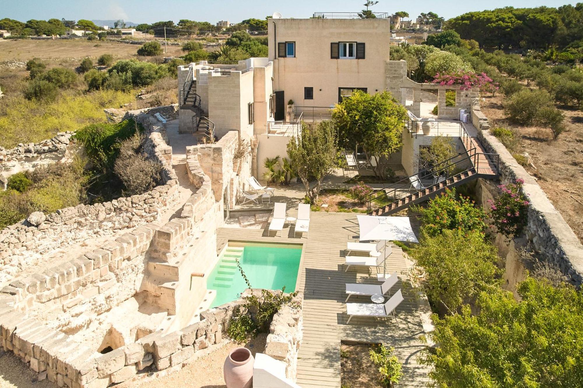 Villa Rocce Bianche 法维尼亚纳 外观 照片